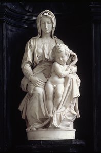 Madonna z Dzieciątkiem, zamówiona w 1505 r. przez Jana van Moescroena, podarowana kościołowi w 1514 lub 1517 r. (marmur)